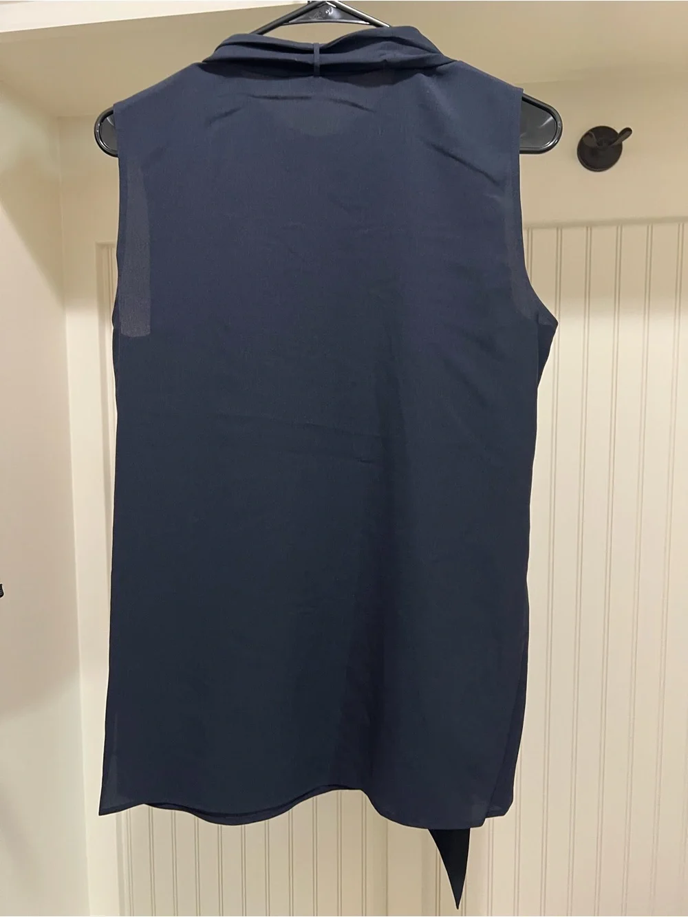 Tory Burch Navy Sleeveless Tie-Neck Camisole